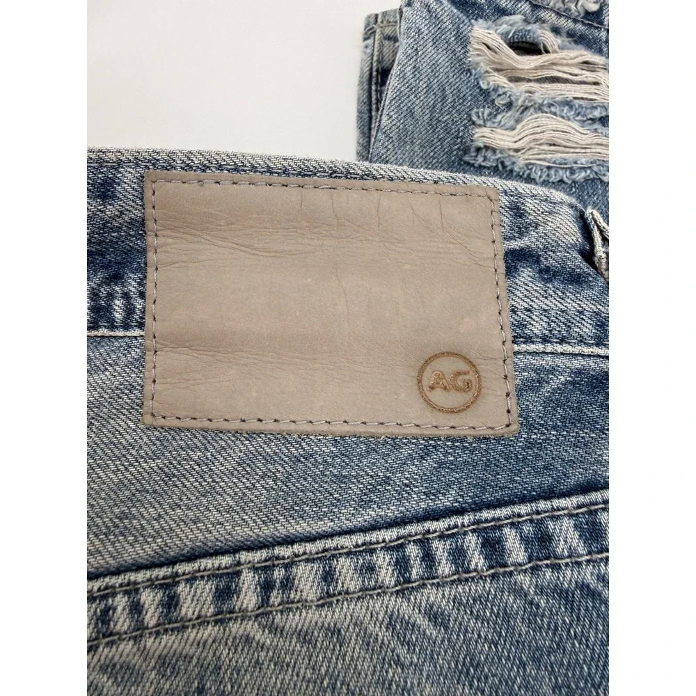 AG Adriano Goldschmied Jeans Mens 31 Blue The Pipe Distressed‎ Straight Leg